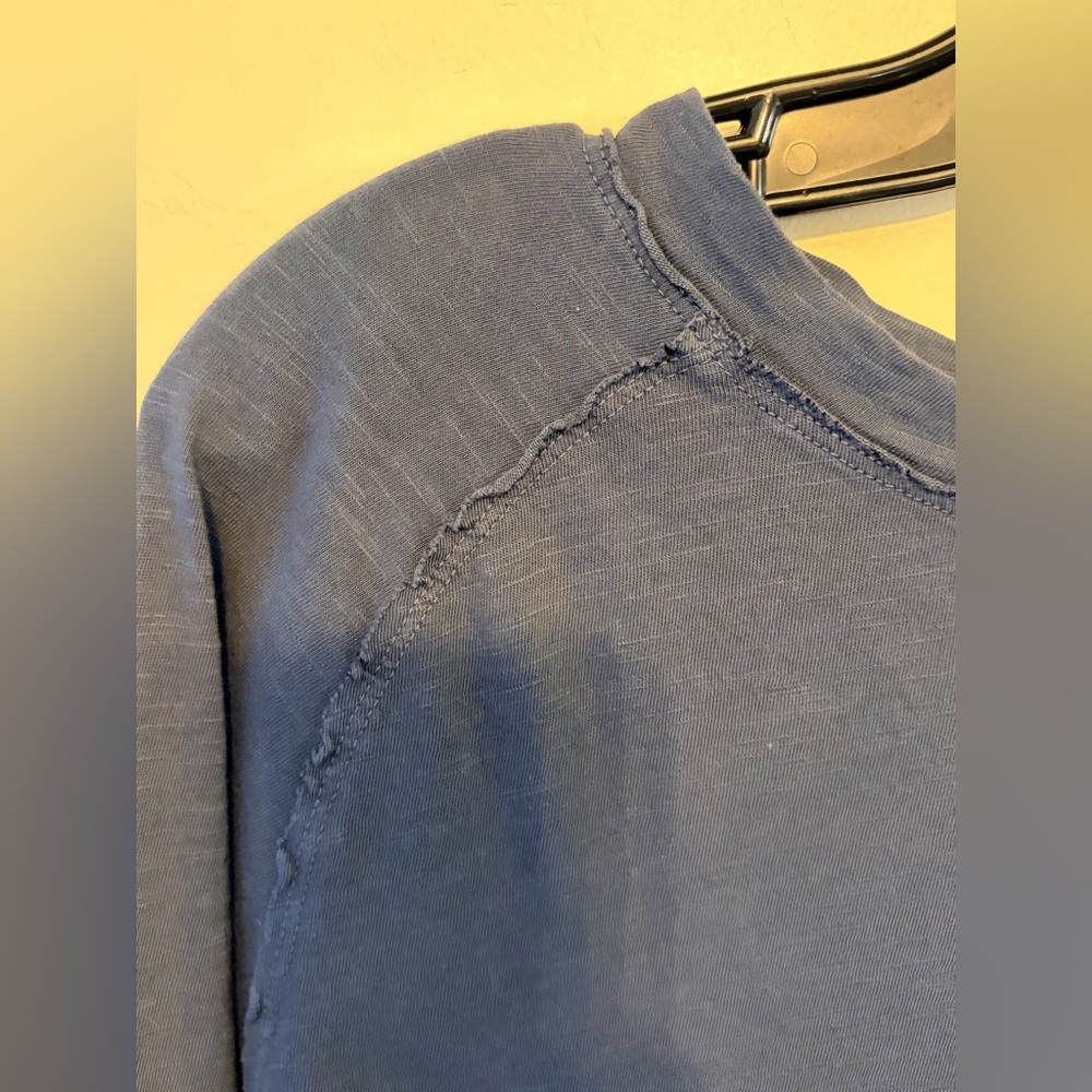 We The Free 100% Cotton Oversized Tunic Top Blue Long Sleeve - Picture 3 of 9